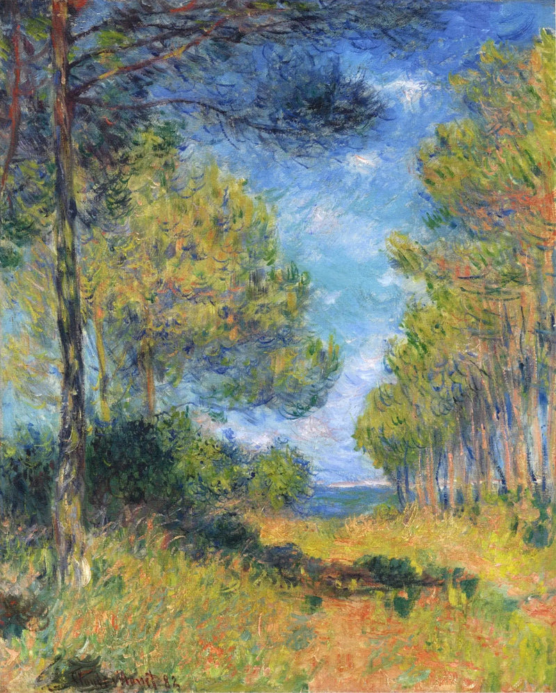 Varengeville'de Çam Ağaçları Yolu - Claude Monet