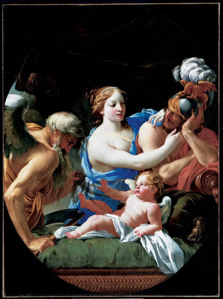 Vücutla Alegori, Venüs, Kupidos ve Kronos - Simon Vouet