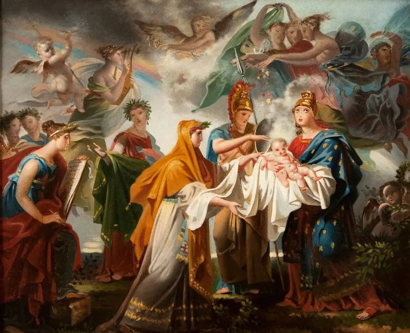 Louis XIV'ün Doğuşunun Alegorisi - Charles Meynier