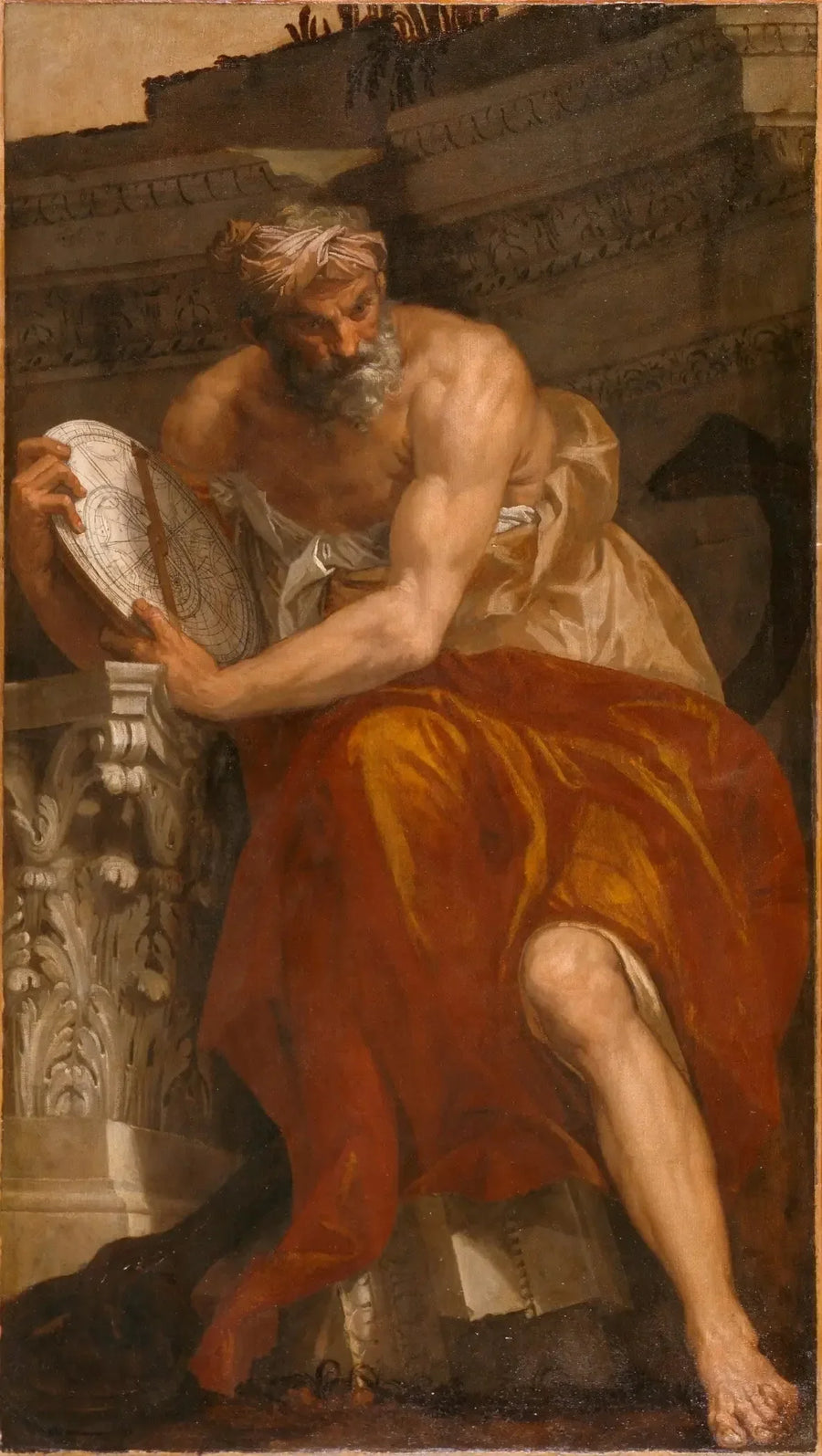 Astrolabe ile denizcilik alegorisi: Ptolemaios - Paul Véronèse