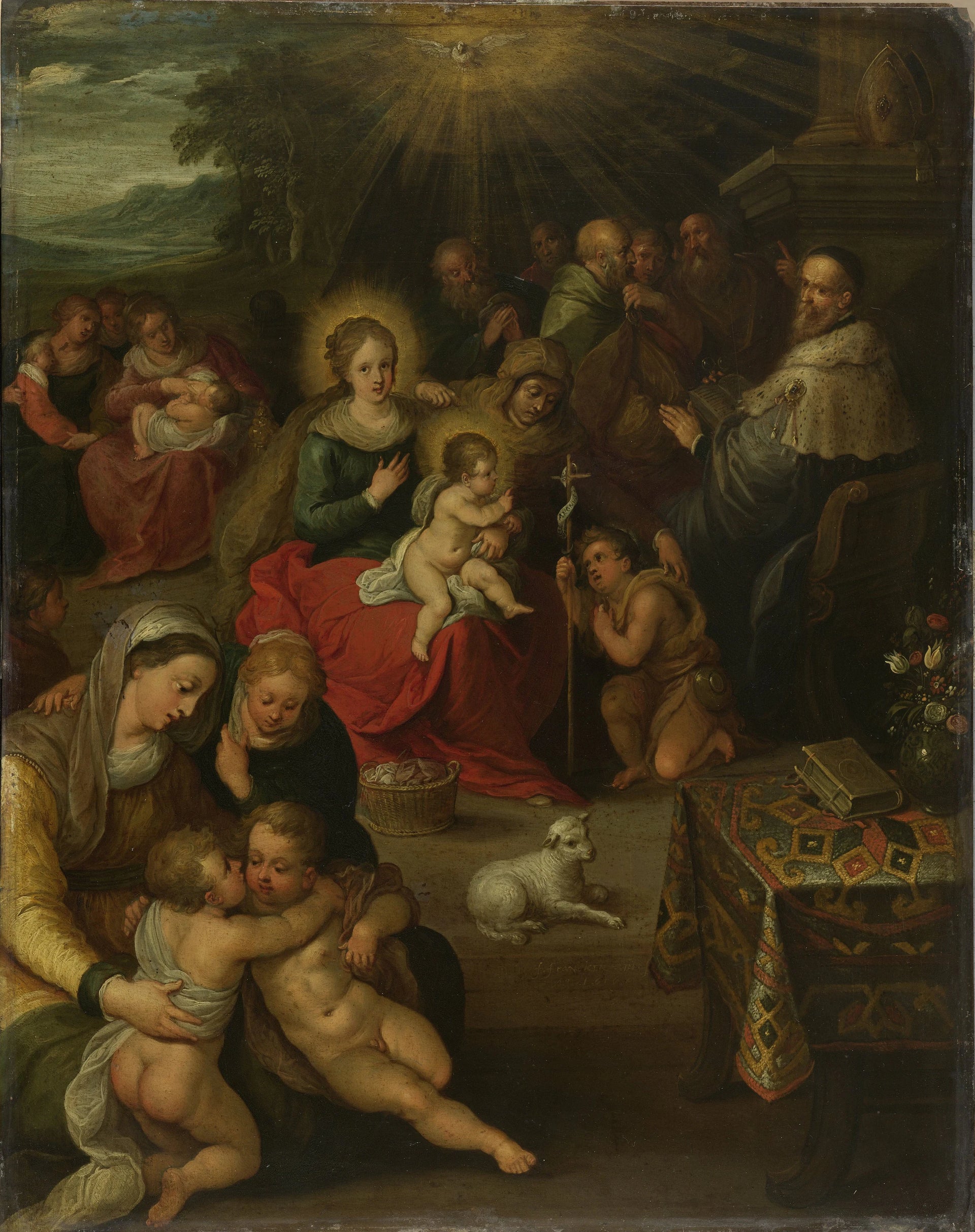 Allégorie de l'Enfant Jésus comme agneau de Dieu - Frans II Francken