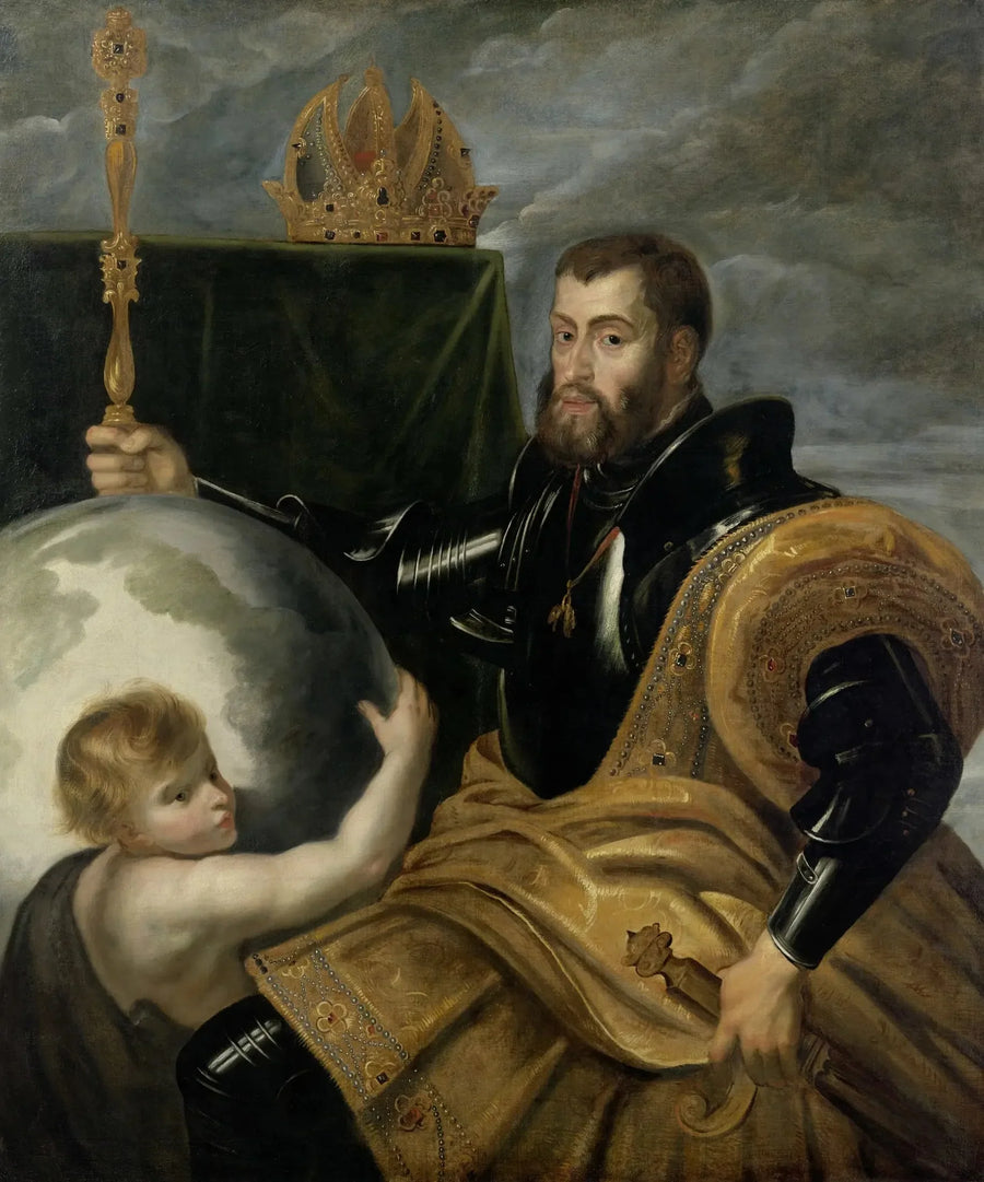 Geniş krallıkların hükümdarı olarak İmparator Charles'a dair Alegori - Peter Paul Rubens