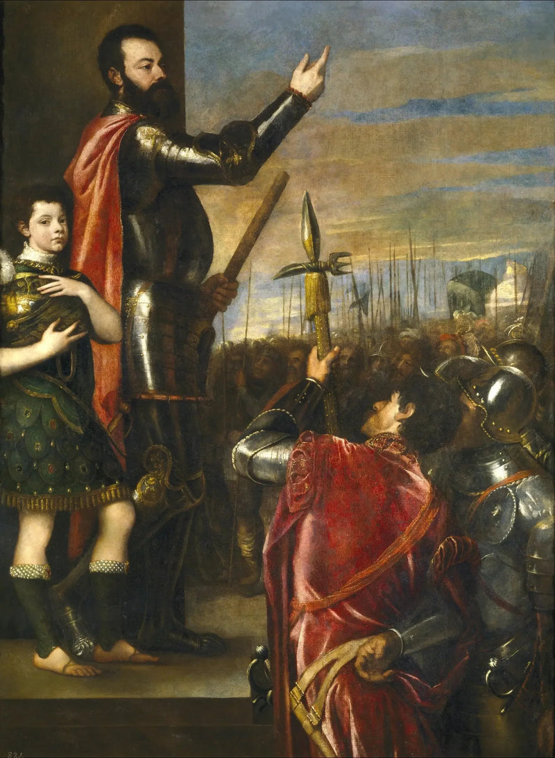 Alphonse d'Avalos'un Konuşması - Titian