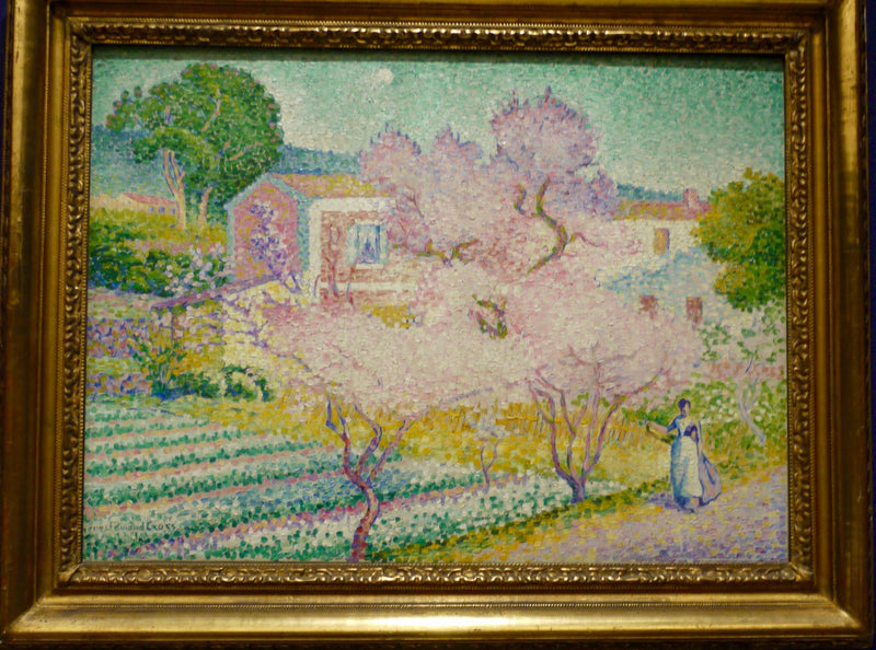 Çiçek Açmış Amandierler - Henri-Edmond Cross