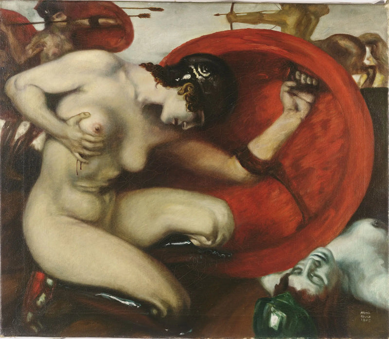 Amazone Yaralı - Franz von Stuck