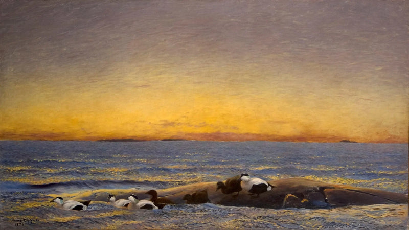 Ambiance matinale au bord de la mer - Bruno Liljefors