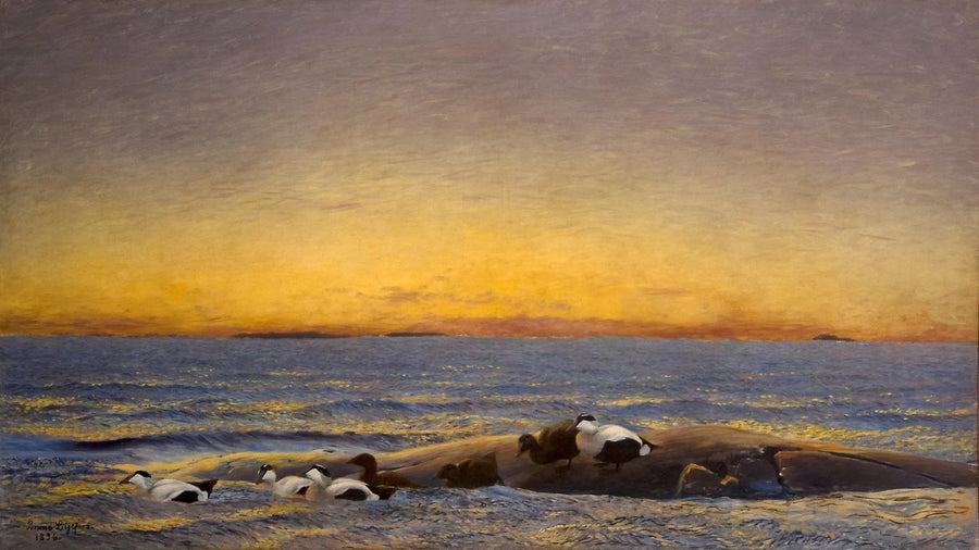 Ambiance matinale au bord de la mer - Bruno Liljefors