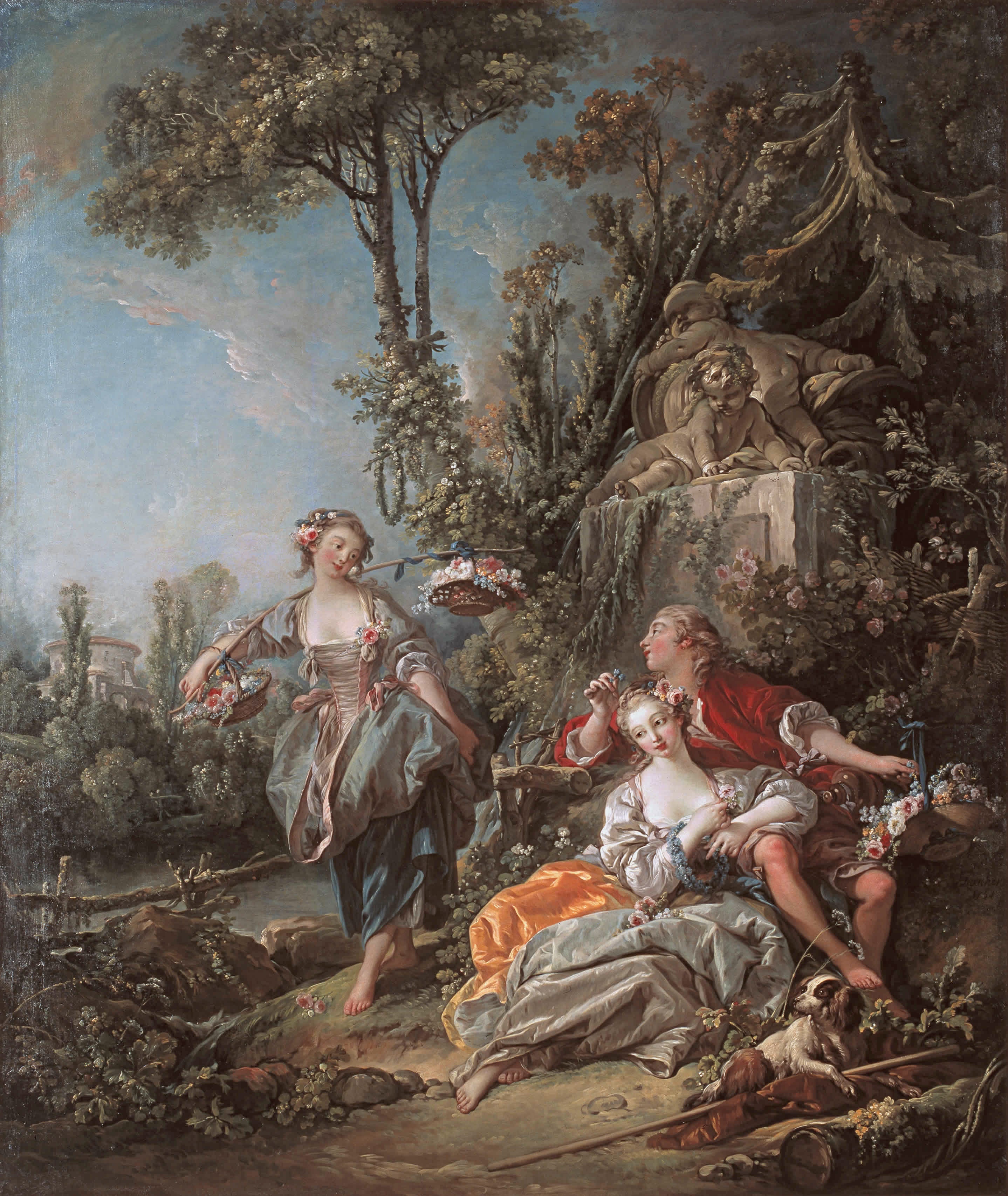 Amoureux dans un parc - François Boucher