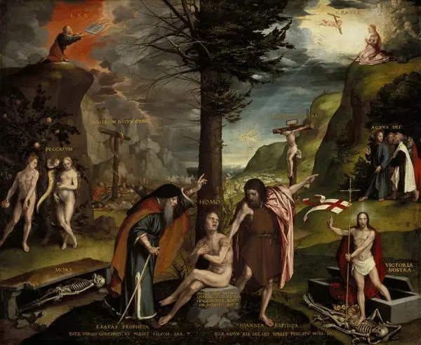 Eski ve Yeni Ahit Alegorisi - Hans Holbein le Jeune