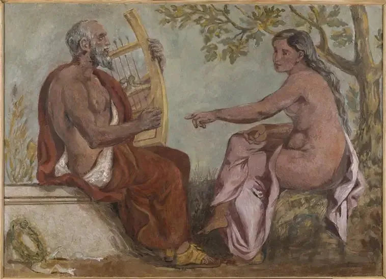 Anacreon ve Genç Kız - Eugène Delacroix