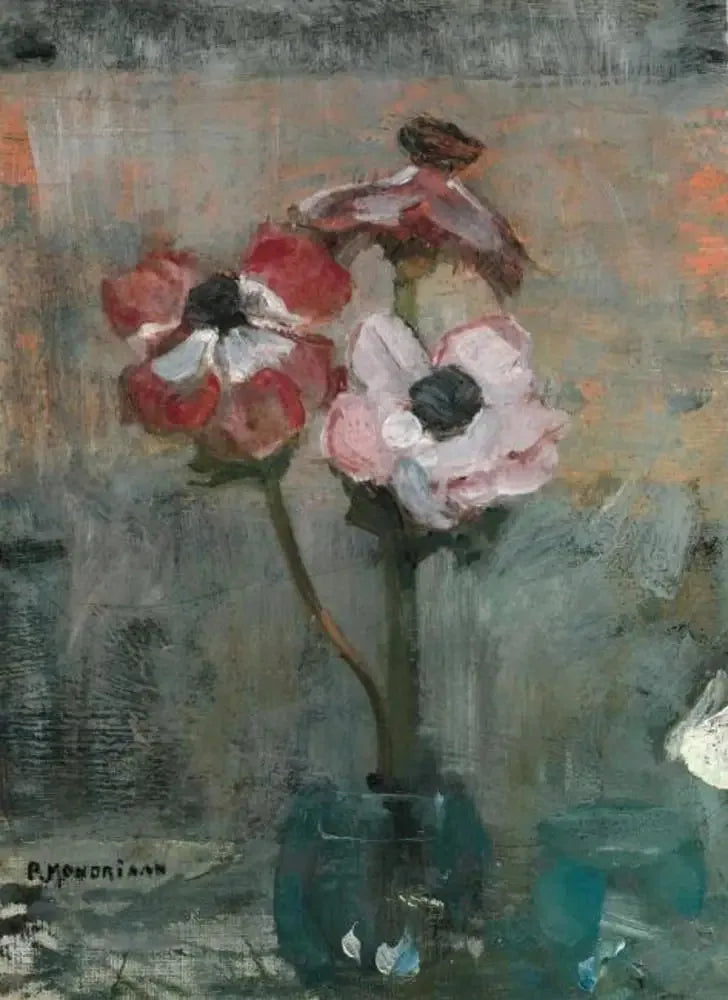 Bir Vazoda Anemonlar - Piet Mondrian