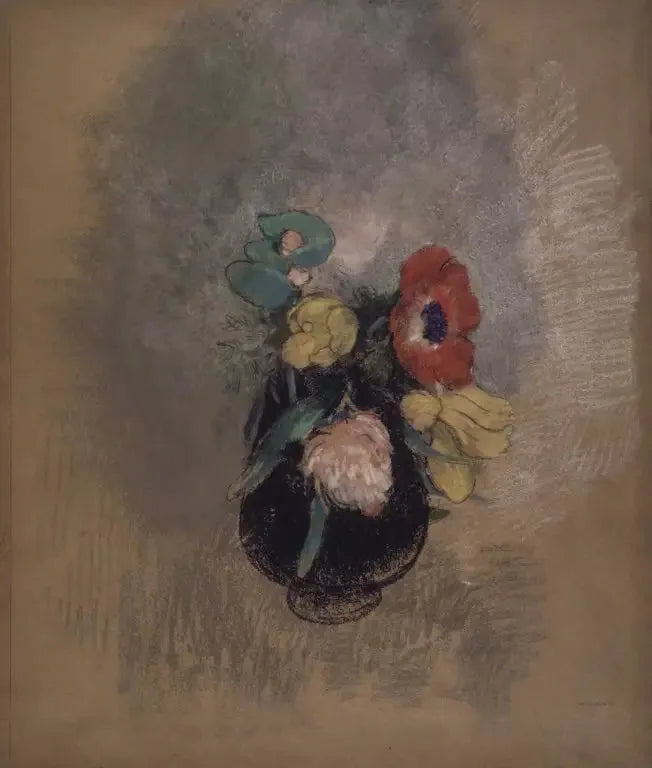 Anemonlar ve Laler - Odilon Redon