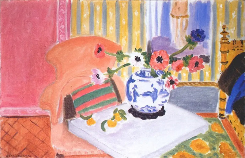 Anemonlar ve Çin Vazosu - Henri Matisse