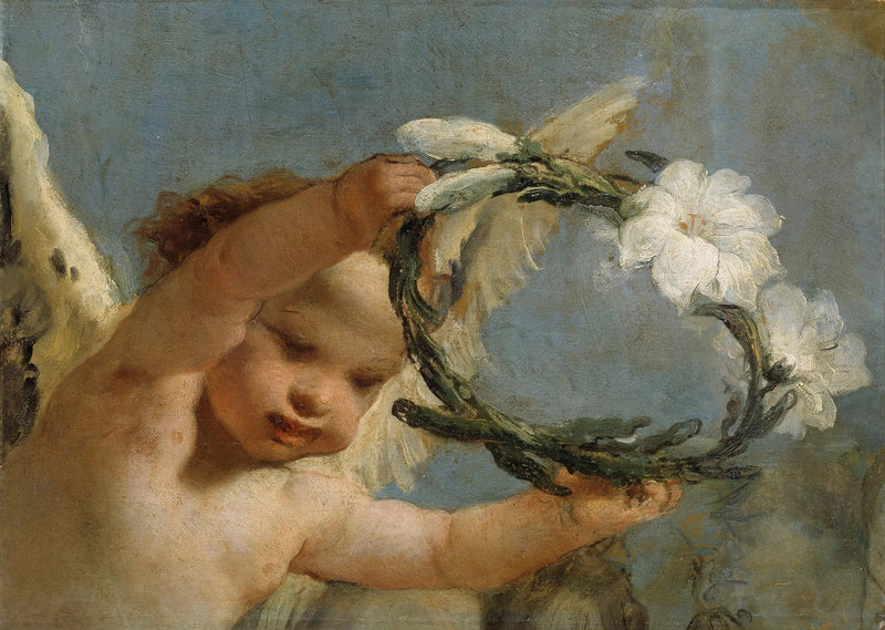 Lübnanlı melek ve zambak taçlı - Giovanni Battista Tiepolo