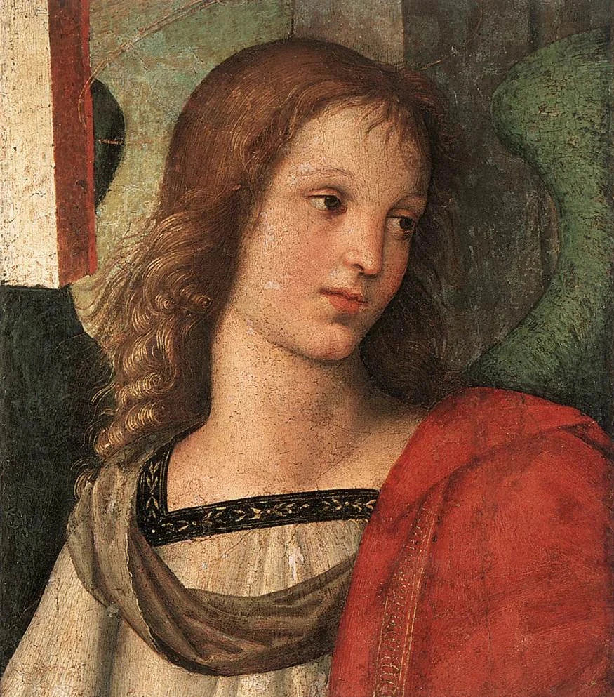 Ange en buste, fragment du retable Baronci, vers 1500-1501 – Raphaël