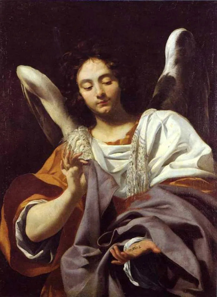Desteği tutan melek ve tunik - Simon Vouet