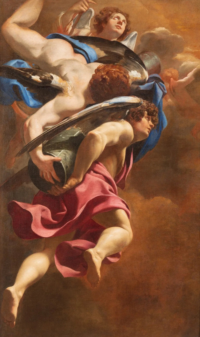 Aşkla İlgili Sütunu Taşıyan Melekler - Simon Vouet
