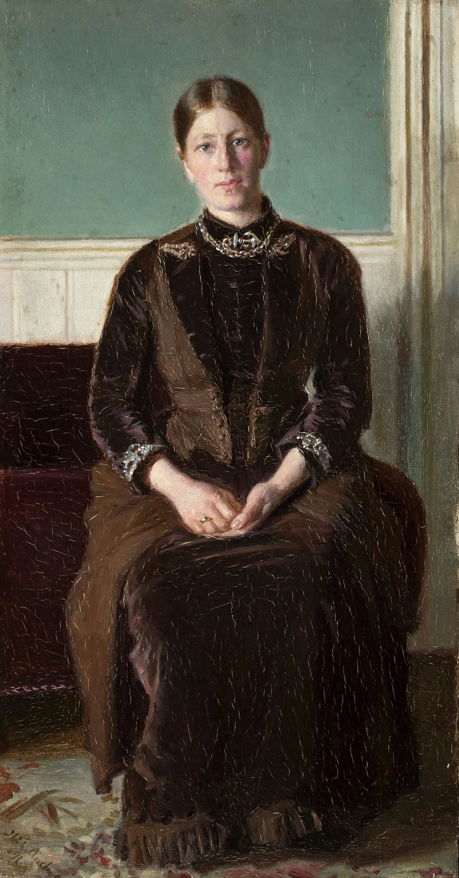 Anna Ancher Kuzey Odası'nda Otururken - Michael Peter Ancher