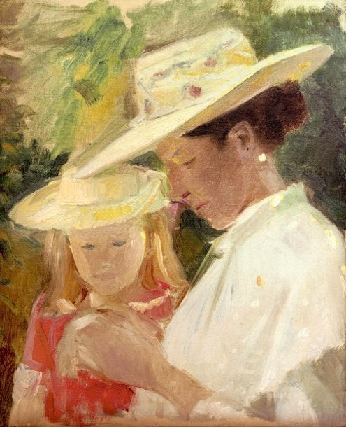 Anna Ancher ve Helga Bahçede - Michael Peter Ancher