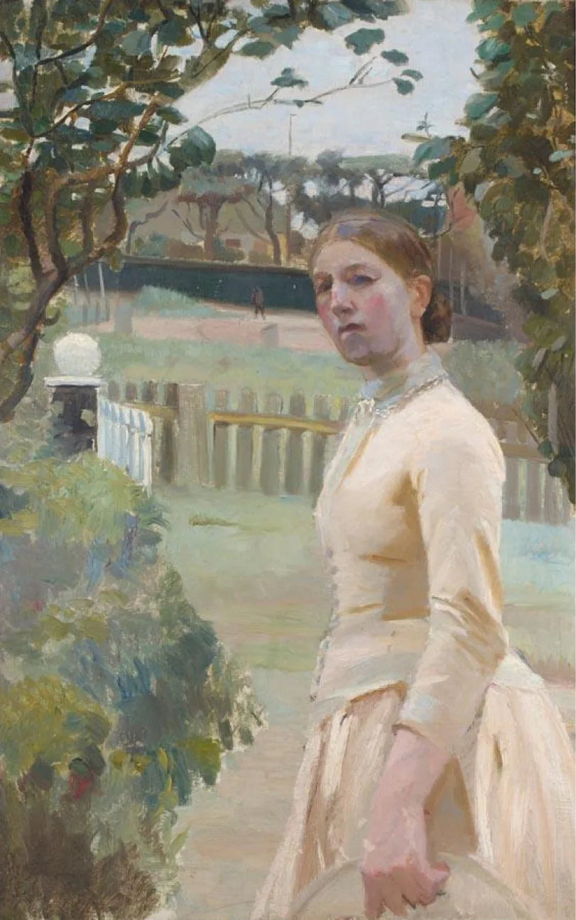 Anna Ancher Bahçede, Markvej. - Michael Peter Ancher