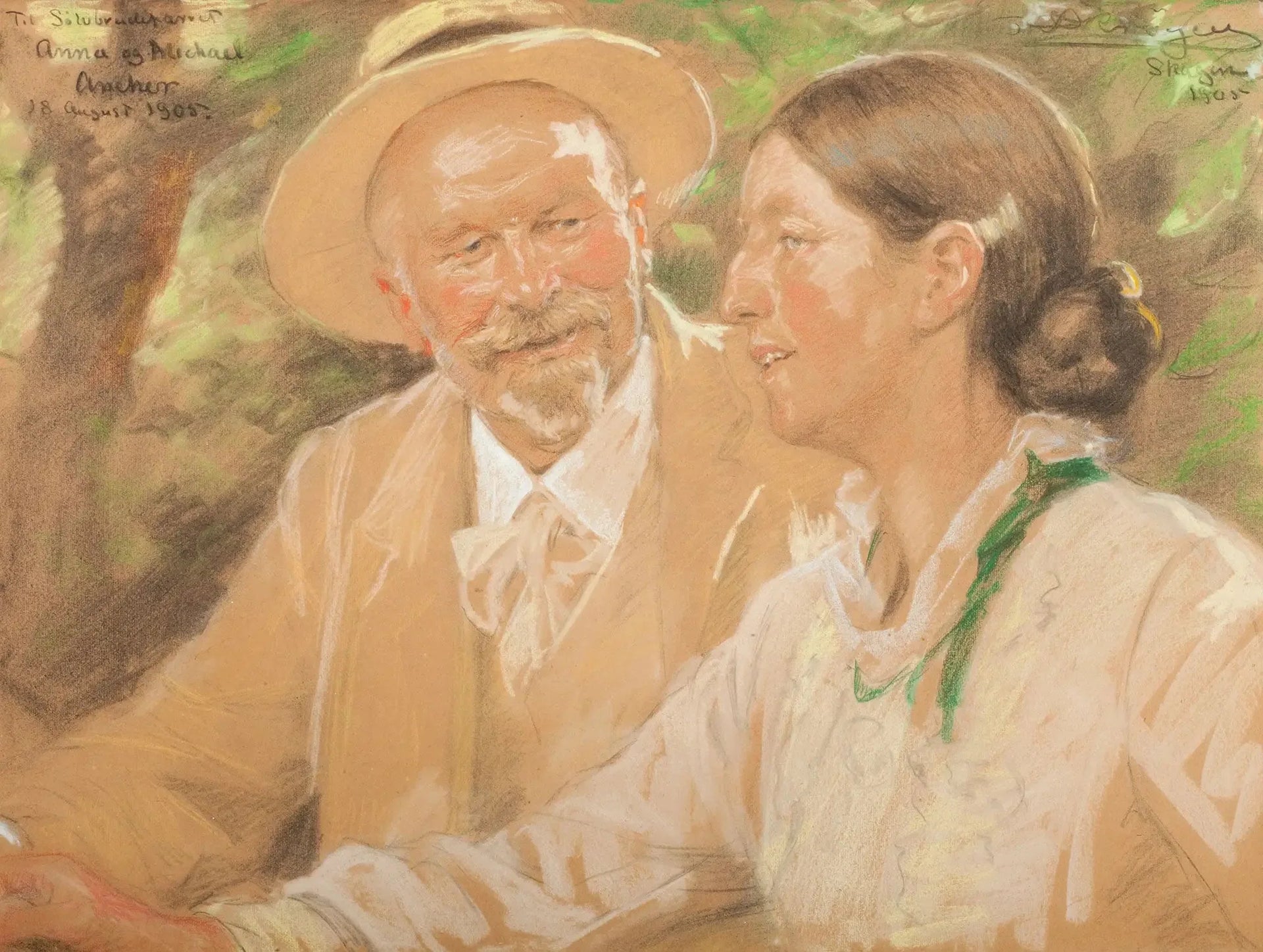 Anna et Michael Ancher à leurs noces d'argent - Peder Severin Krøyer image 1 copie peinte à la main à l’huile