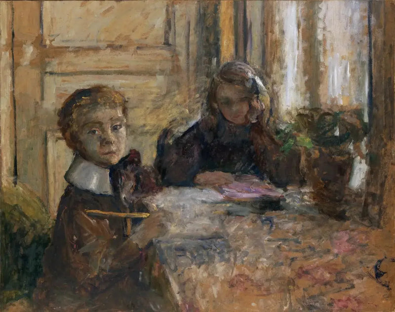 Annette ve Jacques Roussel görevlerini yaparken - Édouard Vuillard