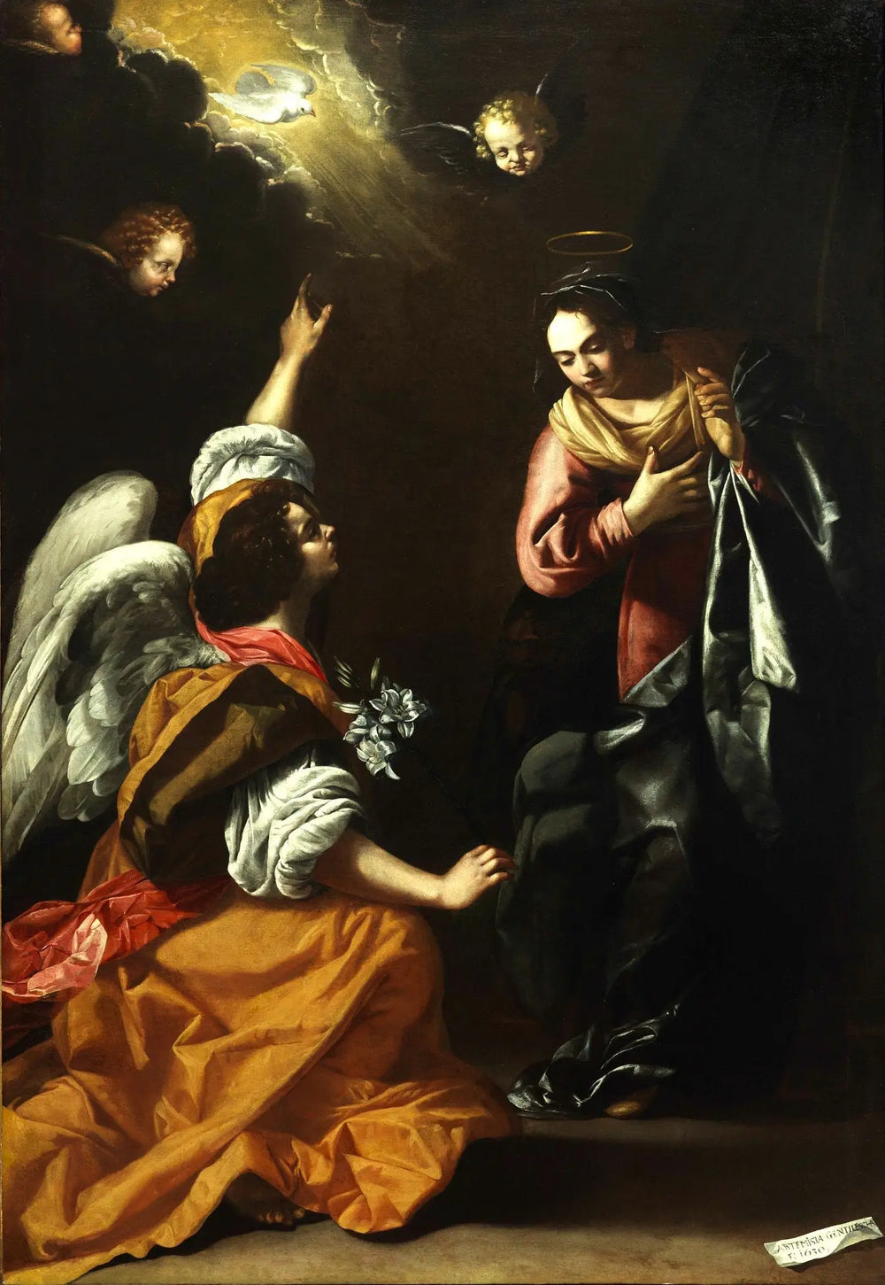 Annonciation - Artemisia Gentileschi - Alpha Reproduction