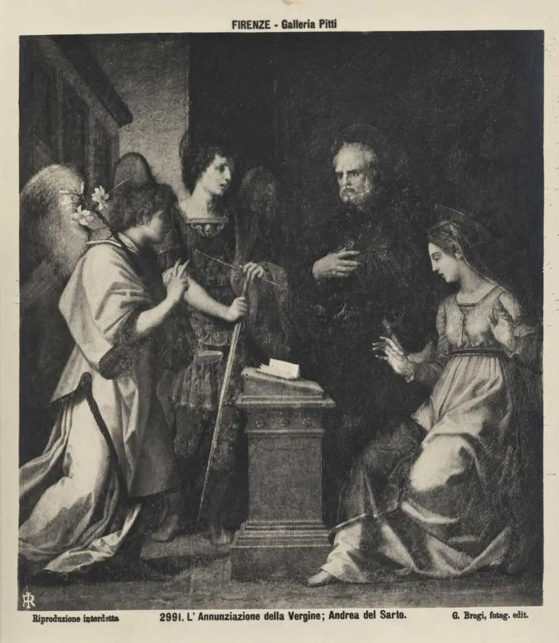 Müjde, Başmelek Mikail ve Godenzo ile - Andrea del Sarto
