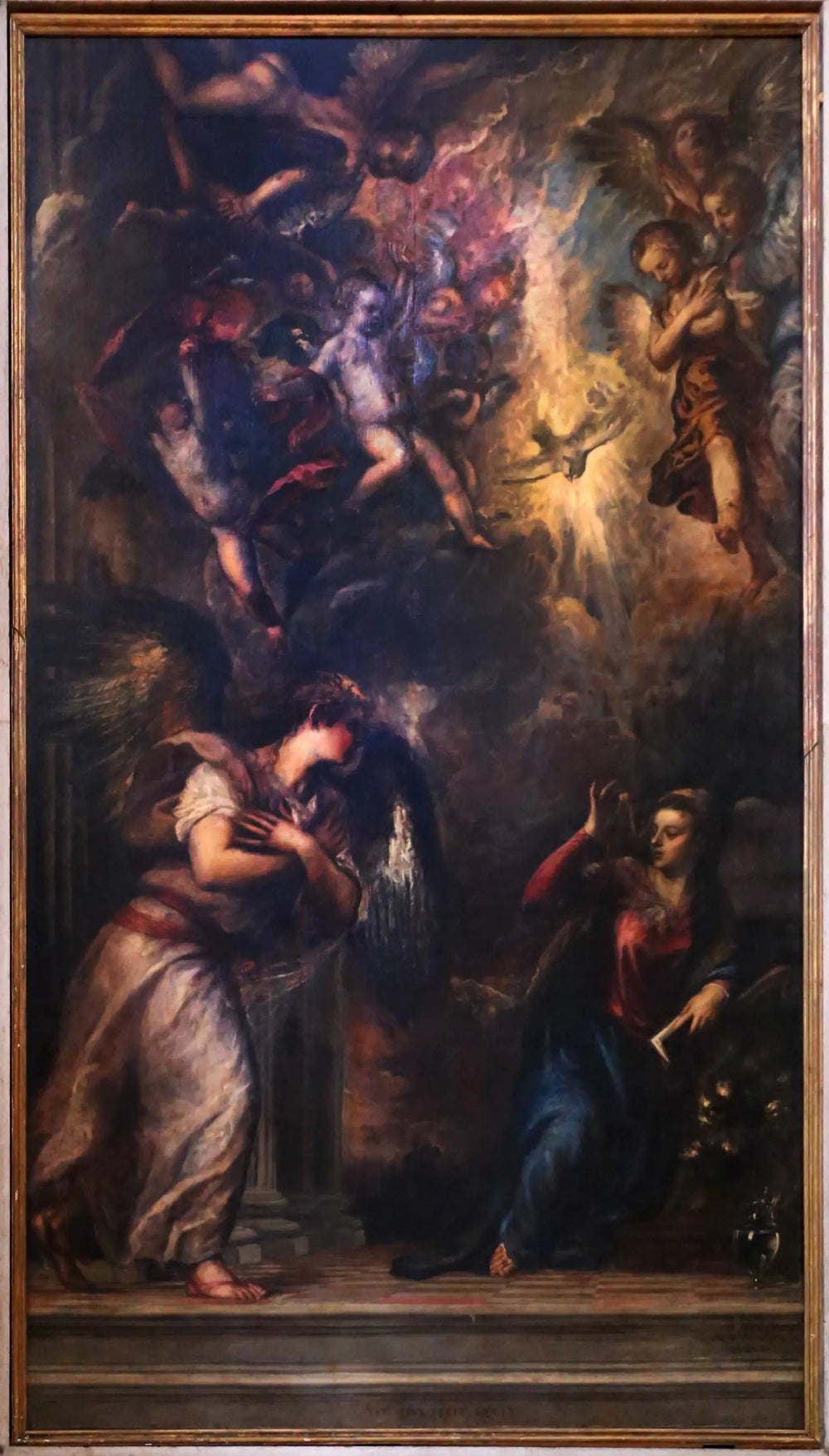 Annonciation - Titian image 1 copie peinte à la main à l’huile