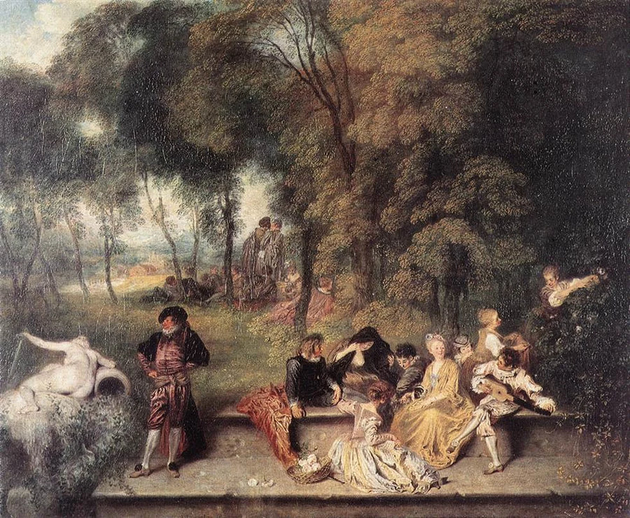 Joyeuse compagnie en plein air - Antoine Watteau