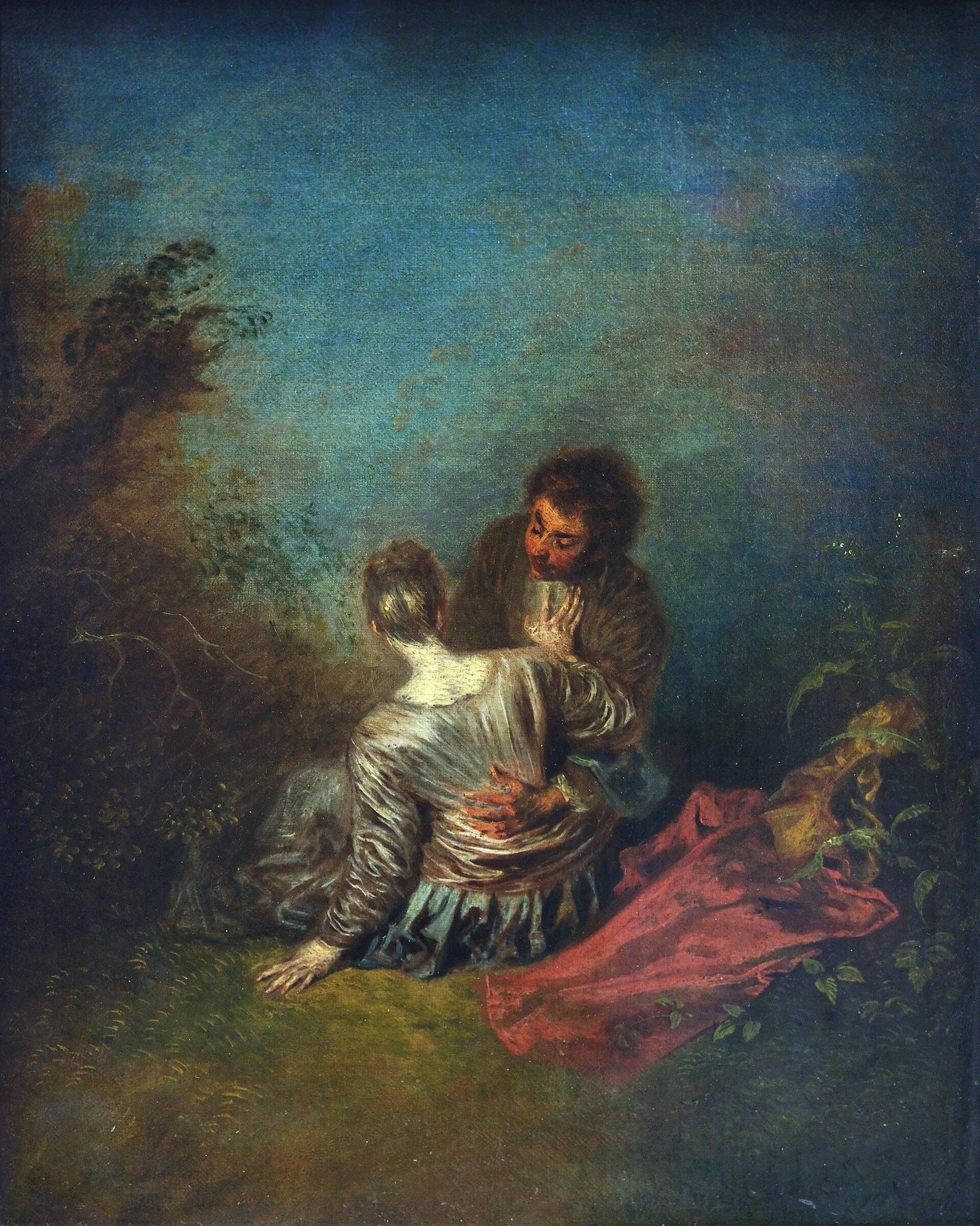 Le Faux Pas, peinture d’Antoine Watteau