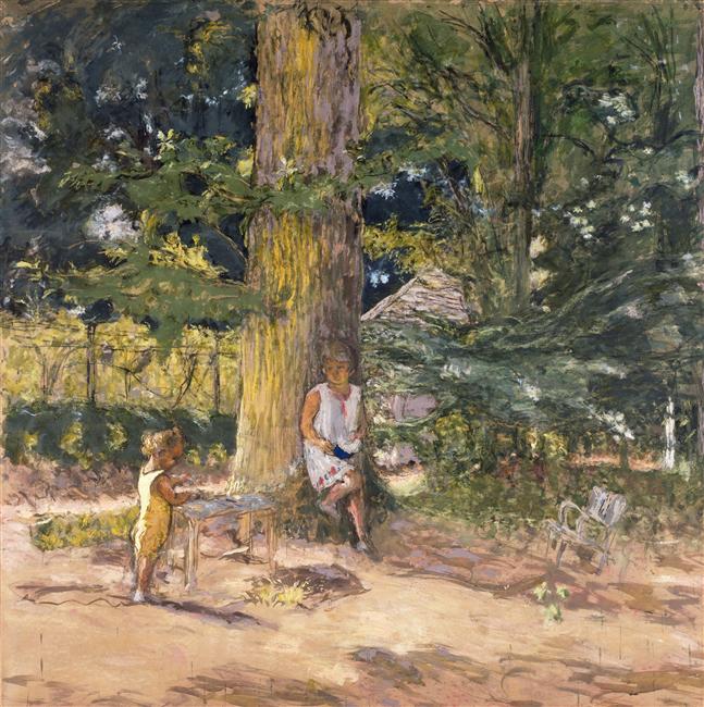 Antoinette David-Weill et son neveu Maurice Lambiotte à Mareil-le-Guyon, projet - Édouard Vuillard