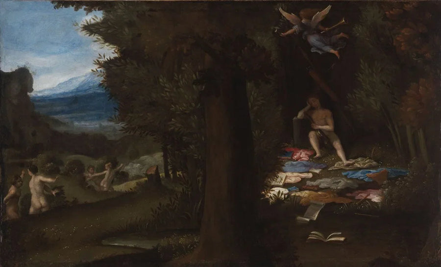Uyuyan Apollon ve Ünlü Müzler - Lorenzo Lotto