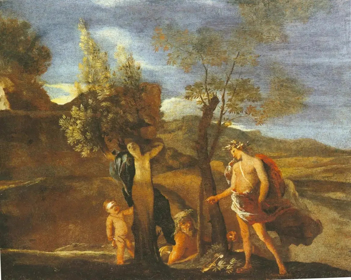 Apollon et Daphné - Nicolas Poussin image 1 copie peinte à la main à l’huile