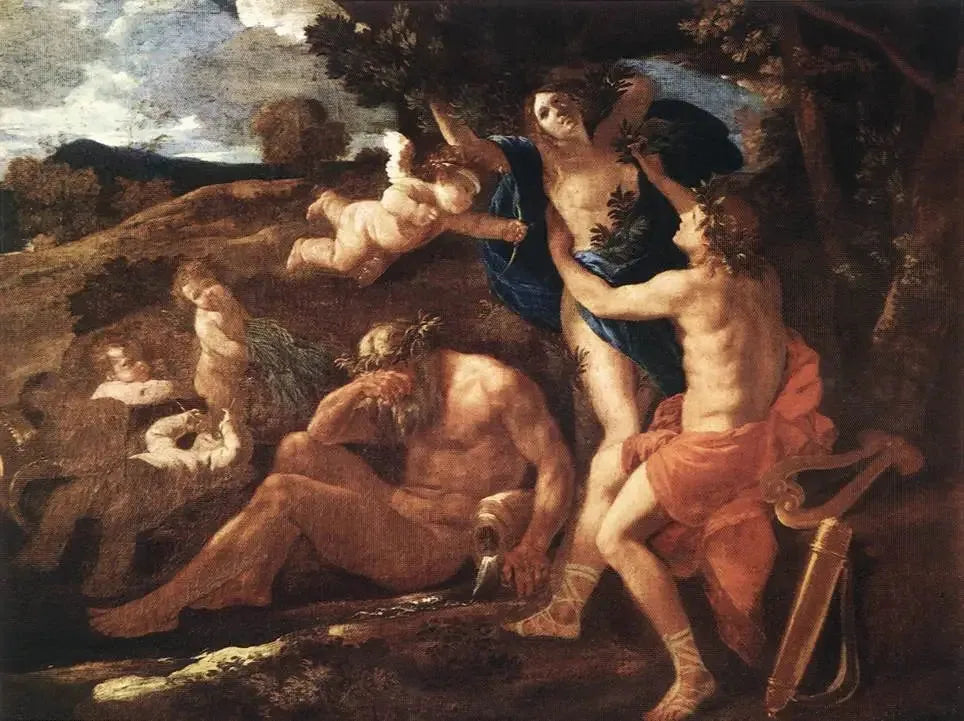 Apollon et Daphné - Nicolas Poussin image 1 tableau peint à l’huile sur toile