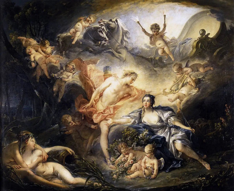 Apollon'un İssé Çobanına Tanrılığını Göstermesi - François Boucher