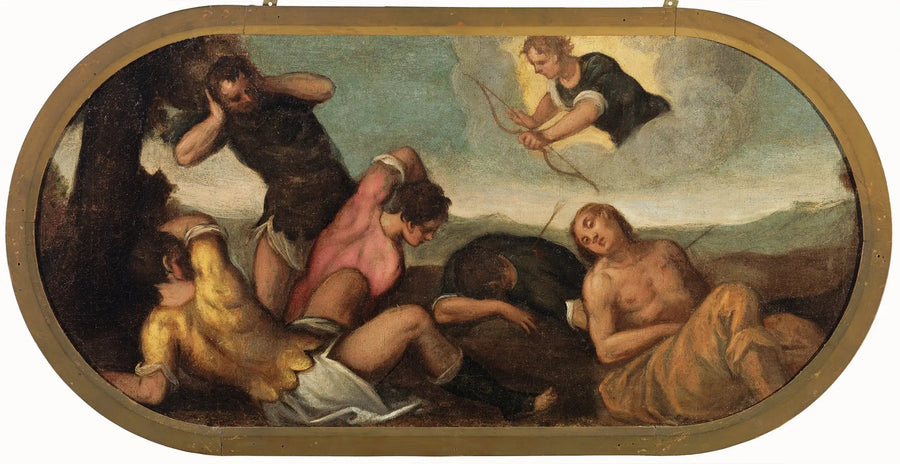 Apollon, Niobe'nin iplerine ateş ediyor - Paul Véronèse