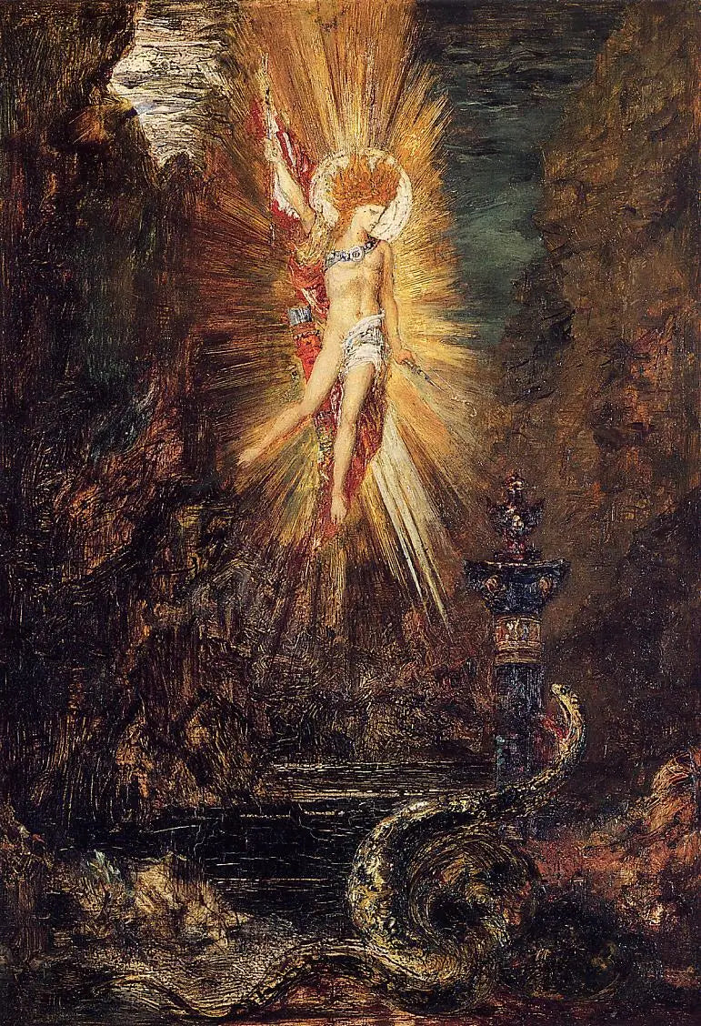 Apollon Yılanı Python'u Yeniyor - Gustave Moreau