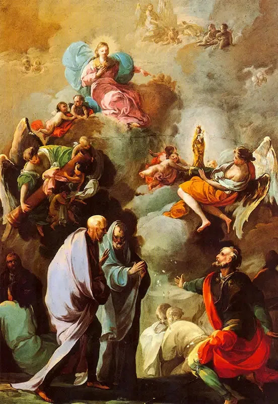Zaragoza'daki Saint Jacques ve öğrencilerine Pilar Meryem'in Görünümü - Francisco de Goya