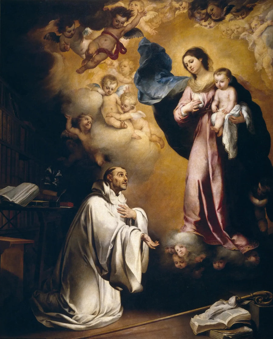Bakire Meryem'in Saint Bernard'da Görünüşü - Bartolomé Esteban Murillo