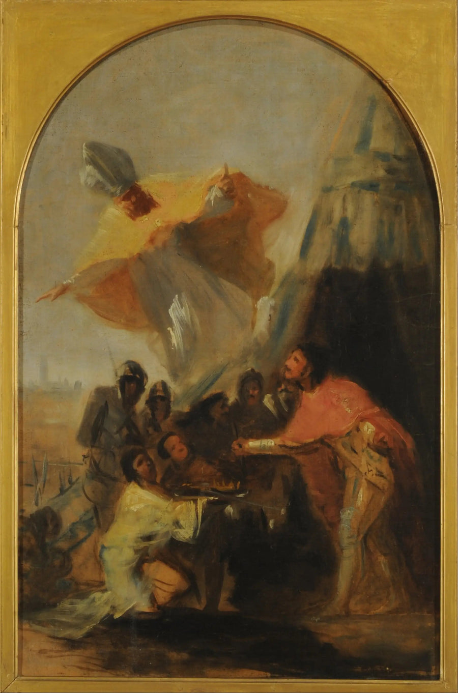 Aziz Isidor'un Kral Ferdinand'a, Sevilla surlarının önünde Görünümü - Francisco de Goya