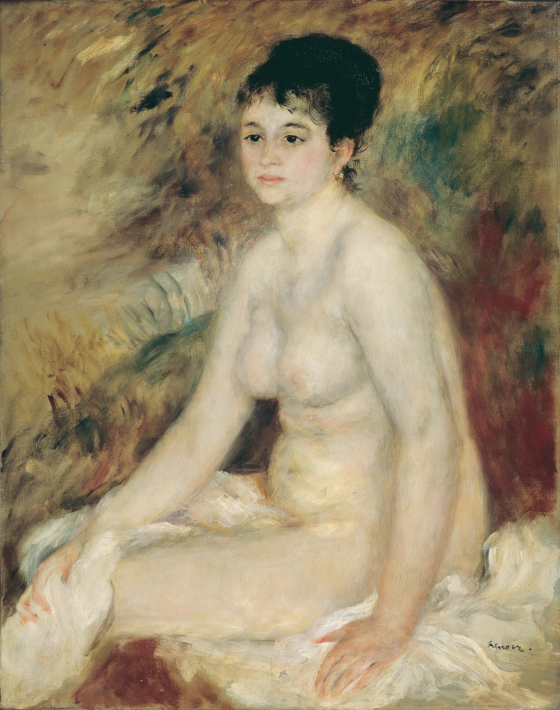 Après le bain, femme nue assise peinte par Pierre-Auguste Renoir en 1876