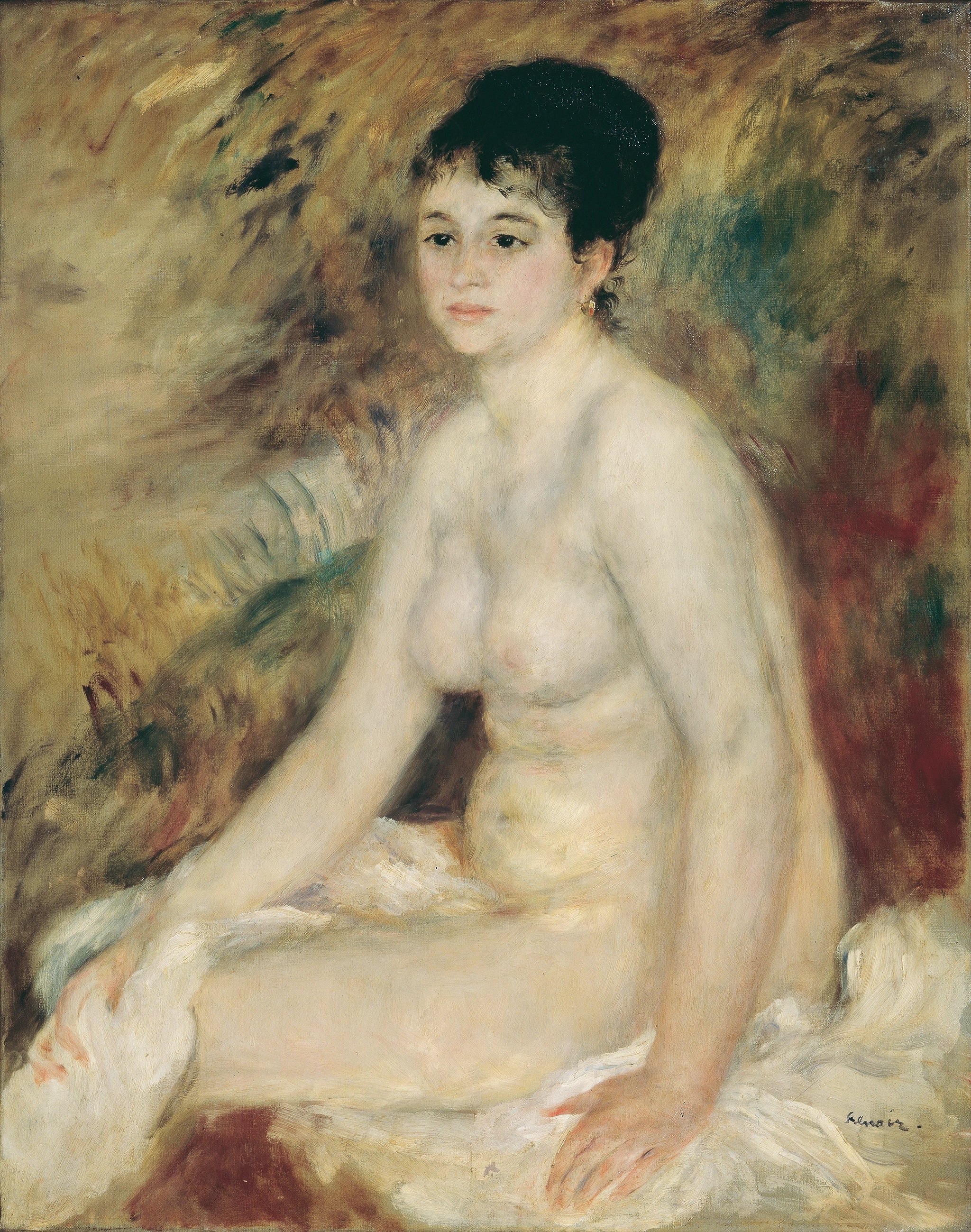 Après le bain, femme nue assise peinte par Pierre-Auguste Renoir en 1876