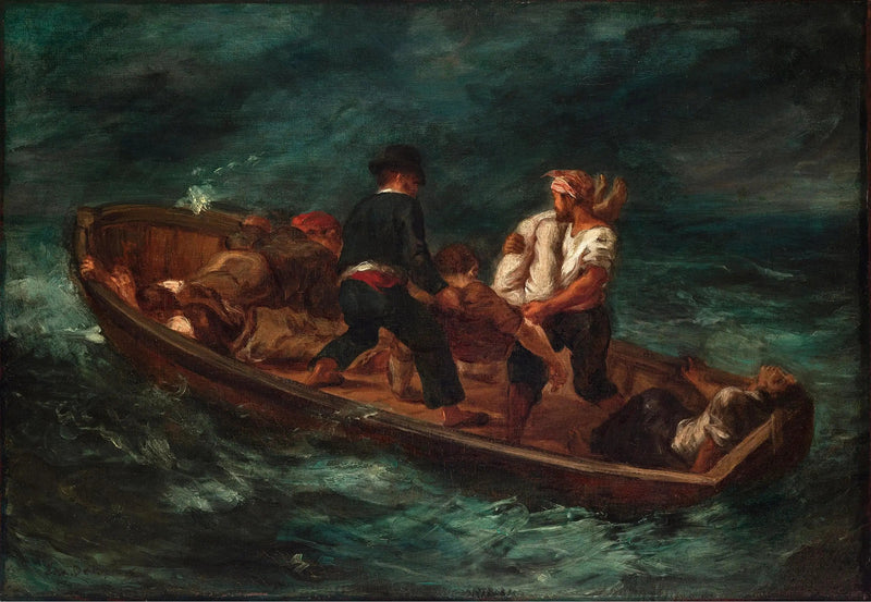 Kaza sonrası (Don Juan'ın gemisi - ceset suya atılıyor) - Eugène Delacroix