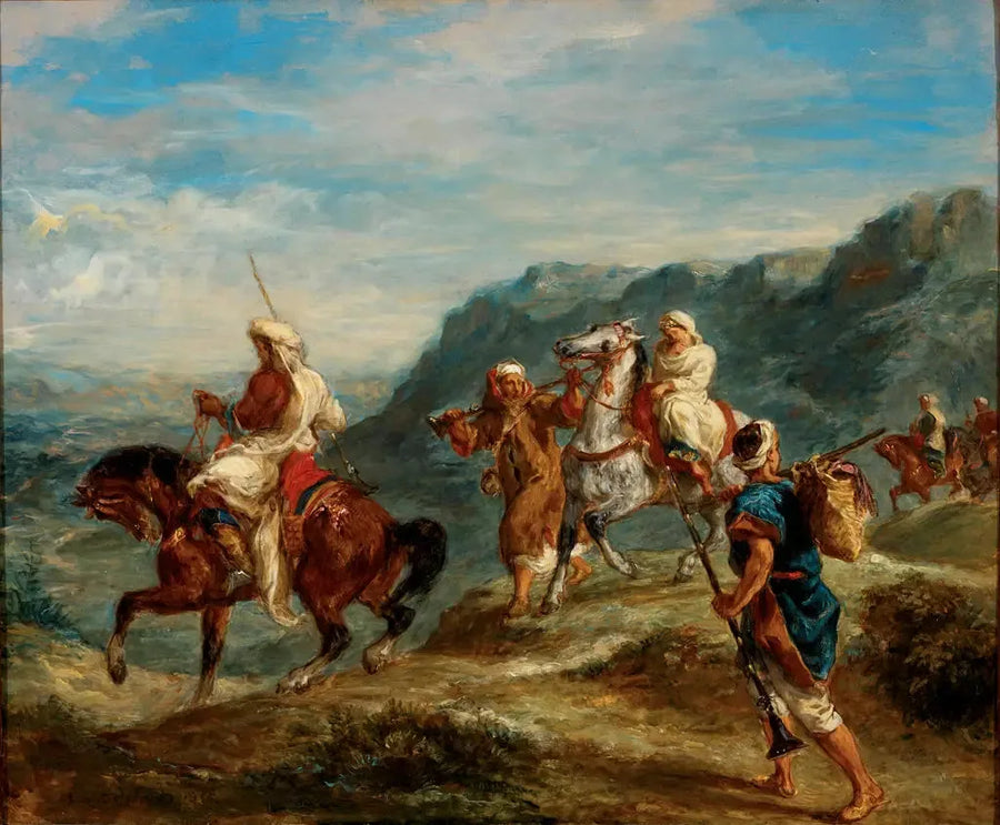 Seyahat Eden Araplar - Eugène Delacroix