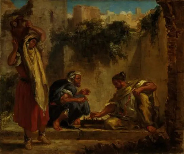 Satranç Oynayan Araplar - Eugène Delacroix