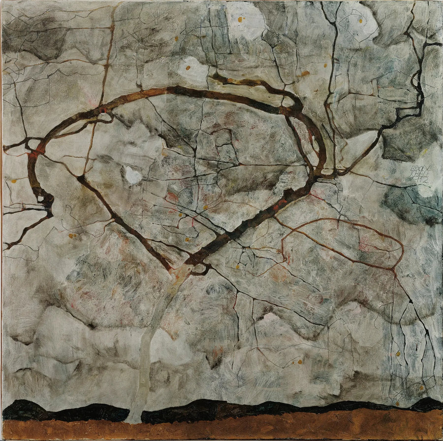 Rüzgarlı havada sonbahar ağacı (kış ağacı) - Egon Schiele