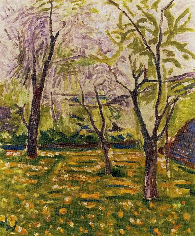 Ağaçlar ve Ranunküller - Edvard Munch