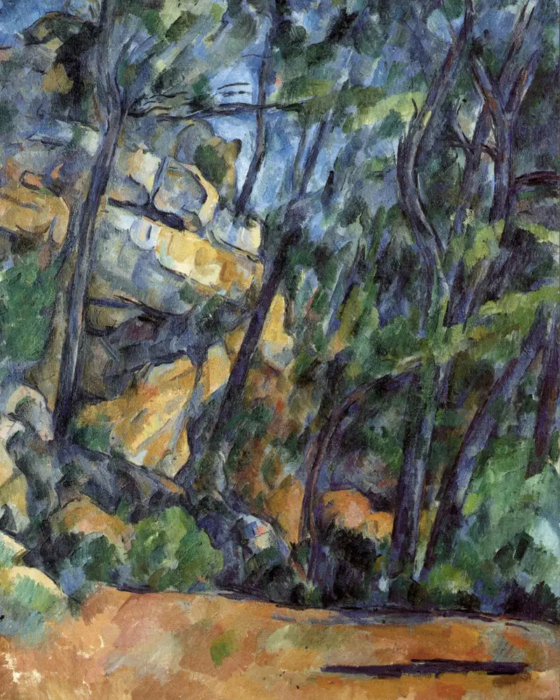 Siyah Şato Parkı'ndaki Ağaçlar ve Kayalar - Paul Cézanne