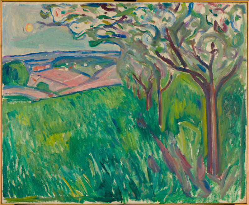 Çiçek Açan Meyve Ağaçları - Edvard Munch